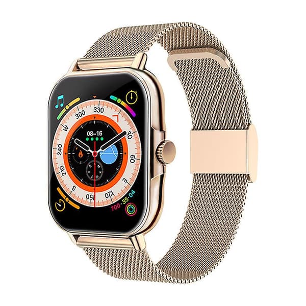 Smart Watch Encoder med Opkald, HD Stemmeassistent, Blodtryksmåler og Pulsmåler Armbånd (FMY) Black