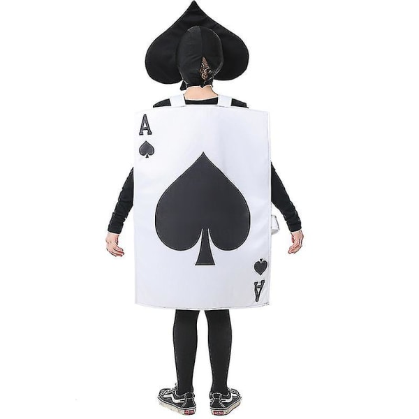 Alice i Eventyrland Kostume Børn Voksen Sort Hjerte Spillekort Cosplay Halloween Maskerade Fancty Kjole (FMY) adult