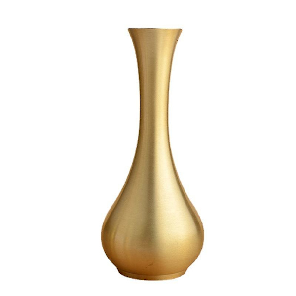 Gul Mässing Vas Elegant Mässing Liten Blomma Vas För Heminredning, Bröllop Eller Present (FMY) 8*3.5CM