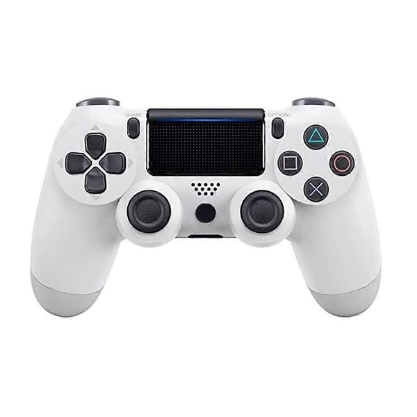 ps4 gamepad joystick dubbel vibration ps4 trådlös bluetooth handkontroll (FMY) white