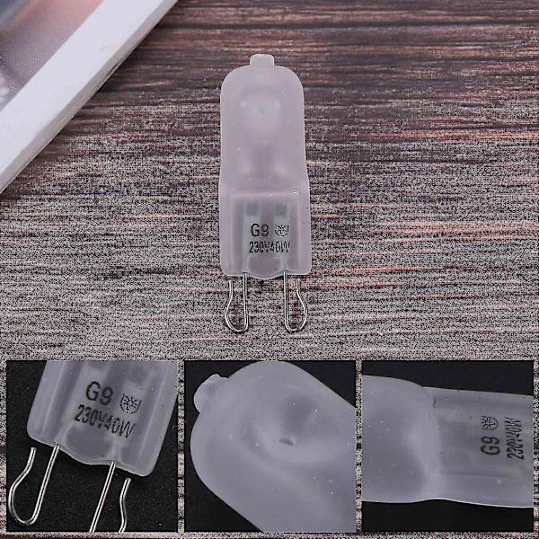 10x G9 Halogen Varmt Hvit Kontor Kapsel Frost Lyspære Lampe 40w 230v  (FMY) as shown