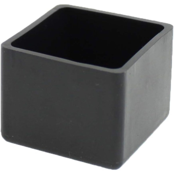 Fyrkantiga gummiändstycken för stolar, bord, möbelben, 50 mm (svart 4 st) (FMY)