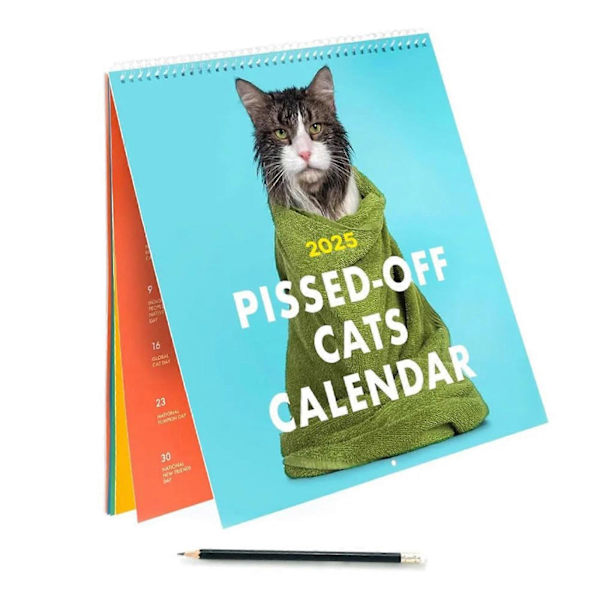 2025 Pissed-Off Cats Kalender - Sintse Katter 2025 Kalender (FMY)