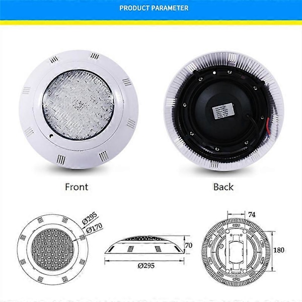 Uima-all Valo 35W Uima-all Valo Kaukosäätimellä RGB Monivärinen Ulkouima LED Vedenalainen IP6 (FMY) White