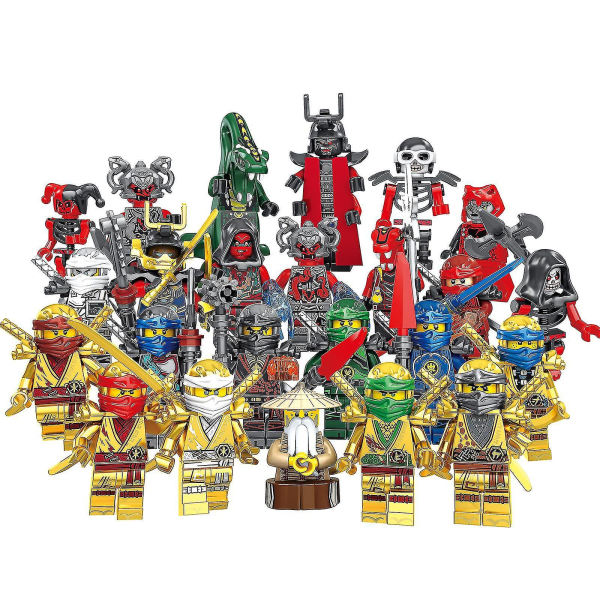 11401 Gold Ninja 24 børn samlet byggeklods legetøj Kids Gift (FMY)