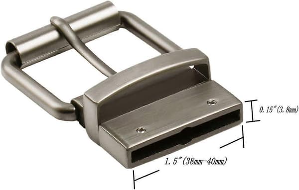 1.5\" (40 mm) Vendbart Bæltespænde Udskiftningsbæltespænde (FMY) Grey Brushed