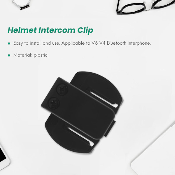 2 stk Vnetphone V6 V4 V2-500c Intercom Tilbehør, Hjelm Intercom Klips Monteringsbrakett, Motorsykkel (FMY)