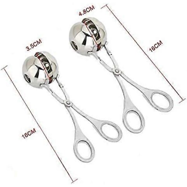 Kjøttballformer, Rustfritt Stål Ikke-Klebbende Kjøttballmaker, Tenger, Cake Pop Kjøttballmaker Is Tenger, Cookie Dough Scoop for Kjøkken. (1.38\" og  (FMY)