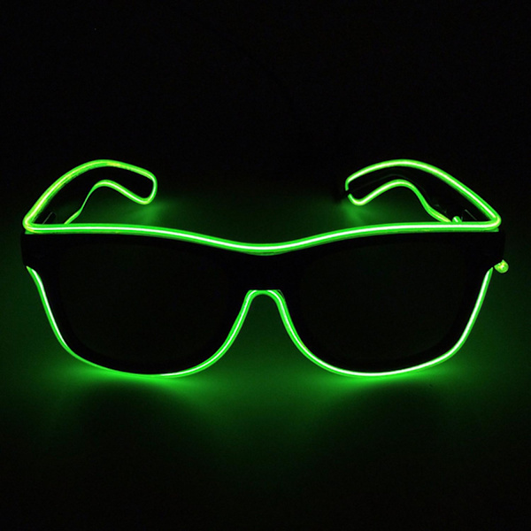 Juhlalasit LED-valoilla, Unisex, Langallinen Neon-hehku, Pimeässä Hohtava, Kevyt, Valokuva-rekvisiitta, Hip Hop, Lapsille (FMY) Dark Blue