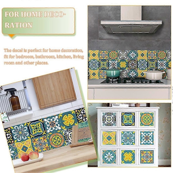 20 kpl itseliimautuvat laattatarrat seinälle, DIY-laattatarrat kodin sisustukseen keittiöön, olohuoneeseen ja makuuhuoneeseen (FMY) 10x10cm