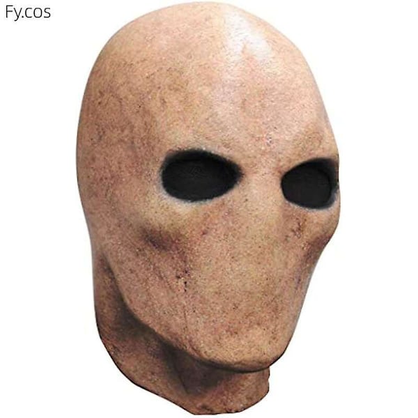 Smile No Face Man Latex Maske Full Head Horror Ansiktsløs Forkledning Cosplay Skummel Alien Hjelm Halloween Kostyme Maske For Menn (FMY) No Face Man Mask