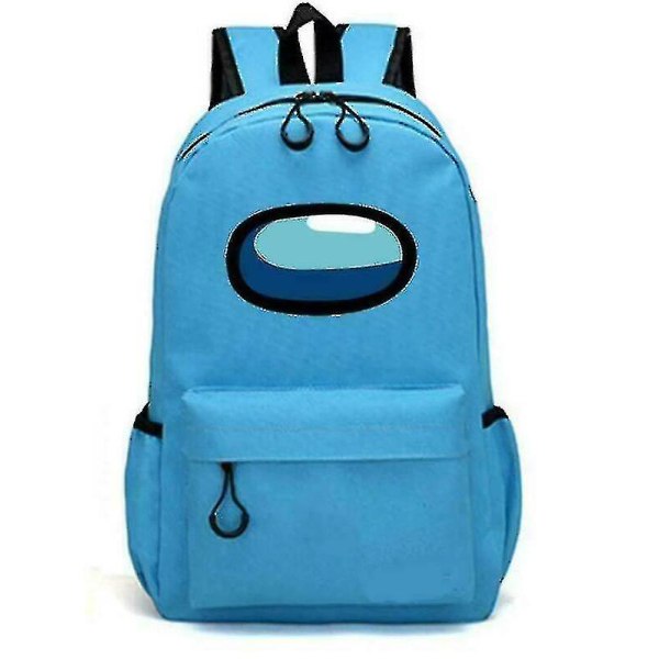 Among Us Game Shoulder Backpack - Högkvalitativ ryggsäck med kedjeväska (FMY) Light blue