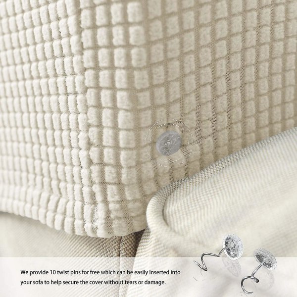 Fåtölj armstödsskydd stretch soffa armstödsskydd armstödsöverdrag för stolar (FMY) Cream