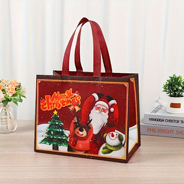 16 stycken stora återanvändbara presentpåsar - 32,5 cm x 25 cm x 17 cm, Multi-sektion, Hållbart non-woven material, Perfekt för påsk, jul, fest (FMY) 16pcs