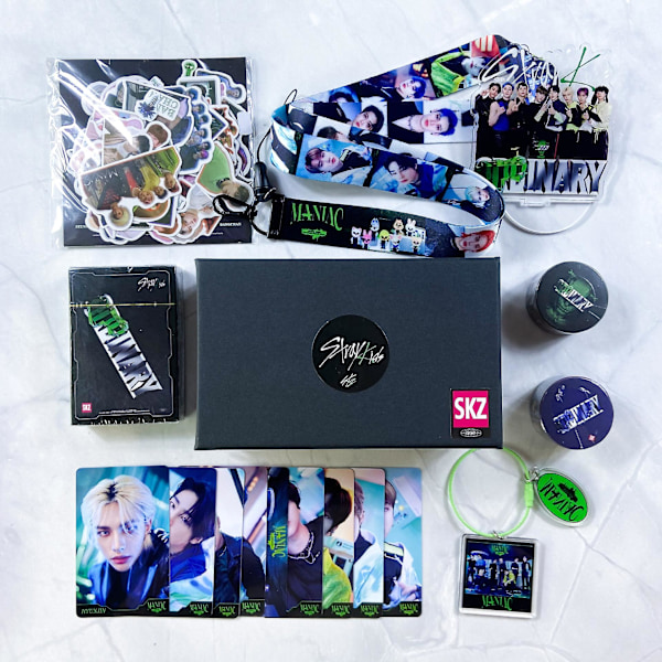 Stray Kids Nya Album Maxident Presentask Kpop Merchandise Fotocards Halsband Nyckelring Presenter För Skz Fans (FMY) C