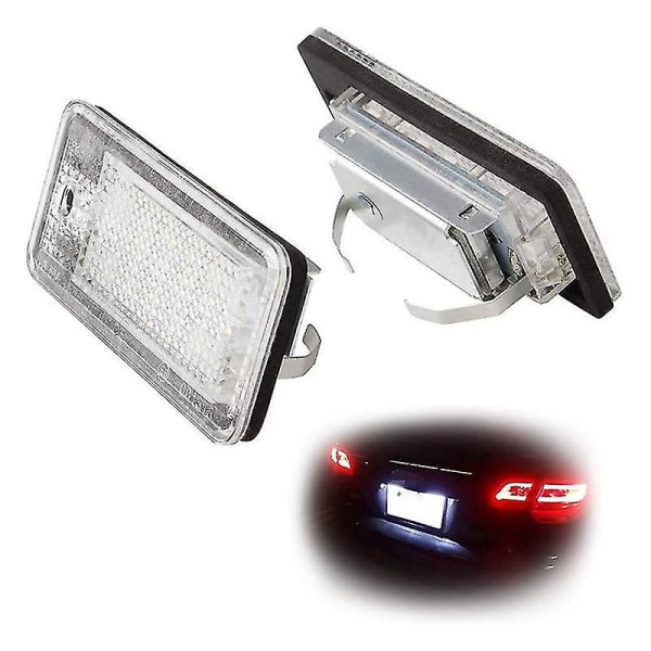 Bil LED-skyltnummerplatta Ljuslampa Vit För - A3 S3 8p A4 B6 B7 A5 A6 4f Q7 A8 S8 C6  (FMY)