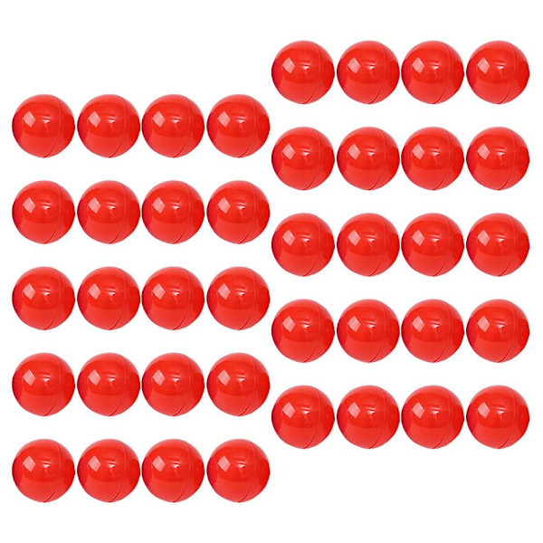50 st Lottokulor Dekorationer Lotterikulor Fest Aktivitet Plast Öppningsbara Kulor Rekvisita (FMY) Red 3.00X3.00X3.00CM