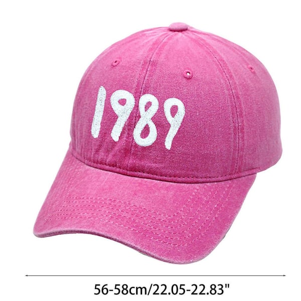 Hat Taylor Swift 1989 Retro baseballcap Snapback Sun Sport Trucker Caps Gaver til unisex kvinner, menn (FMY) Rose Red