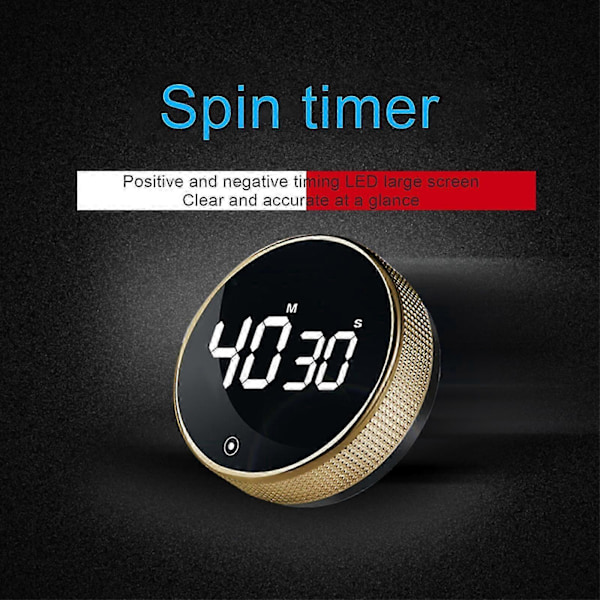Digitalt LED Timer Manuel Nedtællings Alarmur Magnetisk Stopur Brusebadstimer (FMY) Blue