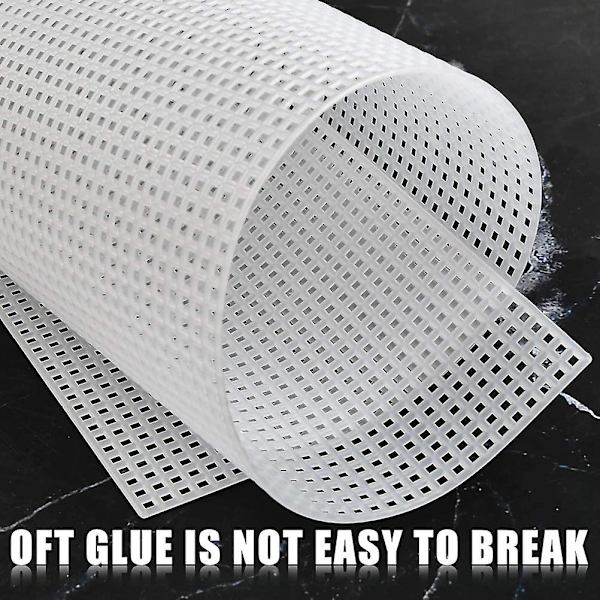10 stk. Mesh Plast Canvas Ark 19,6x13 tommer til Broderi Håndværk, Akryl Garn Håndværk, Strik (FMY) White