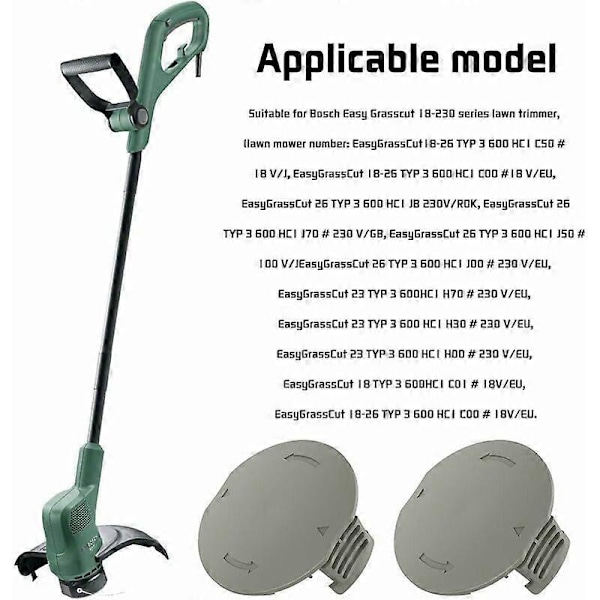 2 kpl Vaihtokelan suojus F016F05320 ruohonleikkuriin, yhteensopiva Bosch Easygrasscut 23, Easygrasscut 26, Easygrasscut 18, 18-230, 18-2 kanssa (FMY)
