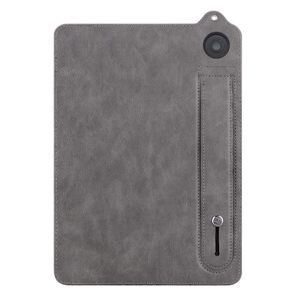 Fodral med handrem och stativ i läder för Amazon Fire HD 8 (2024) (2020) - (FMY) Multicolor Grey