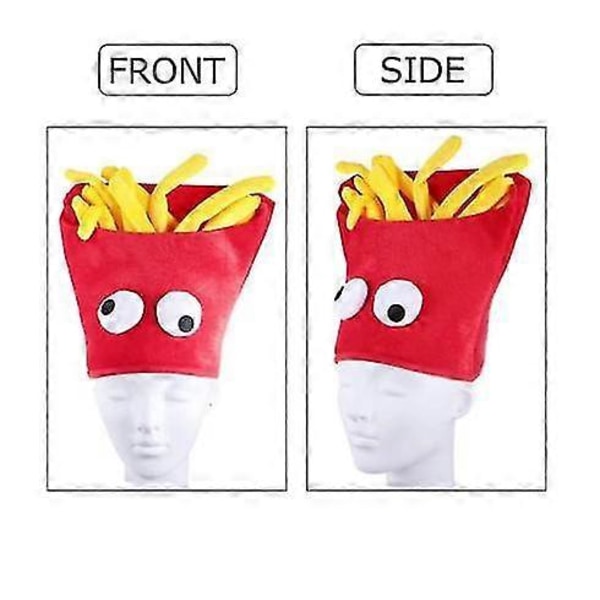 Chips hat Fransk Fries Form Hat, Halloween Kostume Tilbehør, Cosplay Forsyninger (FMY)