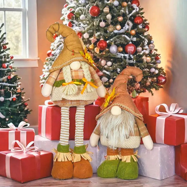 Syksyn Tonttu Kurpitsa Auringonkukka Ruotsalainen Nisse Elf Kääpiö Pehmolelut Koristeet Kotiin Juhliin Syksyn Kiitospäivän Koristeet Lahjat (FMY) Mens style
