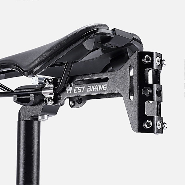 Kaesi WEST BIKING Flaskhållarförlängare Hög Hållfasthet Svart CNC-skärning Vattenflaskhållare Adapter för Cykling Black