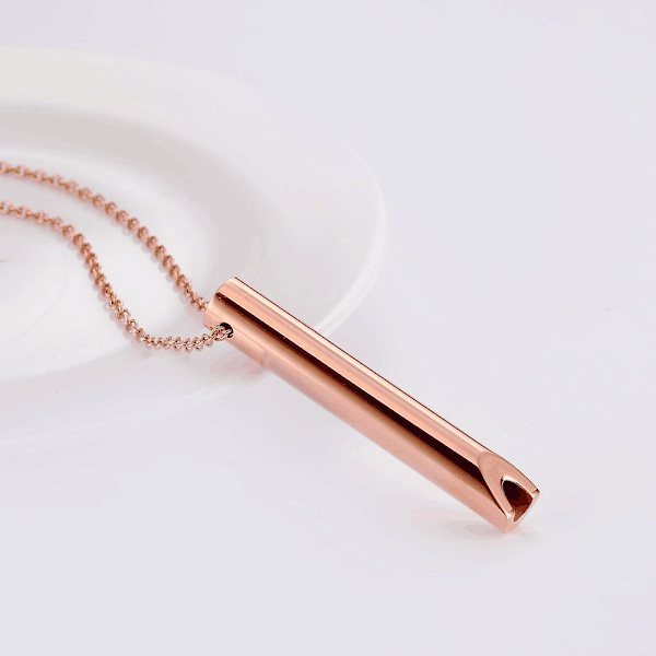 Angstdempende Halskjede, 6 cm anheng reduserer stress pustende halskjede halskjede avslappende muskler for hjemmet for menn kvinner  (FMY) rose gold