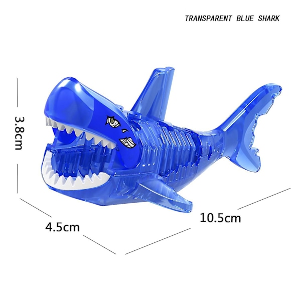 6 stk. Spøgelseshaj Byggeklodser Actionfigur Legetøj til Børn Gave (FMY) Grey