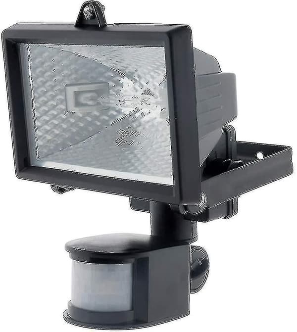 Halogen Floodlight Svart Med Detektor - Ip44 Ce(FMY)