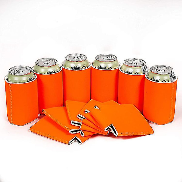 6-pack tomma ölburkskylare, neopren, ölburkskylare, dryckesflaskhållare, ärm (FMY) Orange