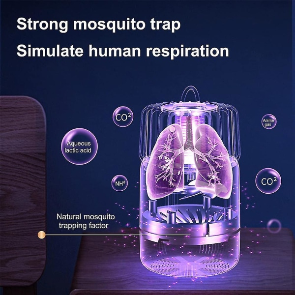Home Mosquito Killer Lampe med 365nm Uv-lys Usb-opladning Mosquito Killer (FMY)