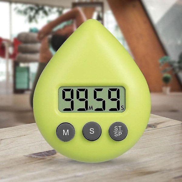 Digitalt bruseur med timer, vandtæt timer med alarm og sugekop (FMY) Yellow