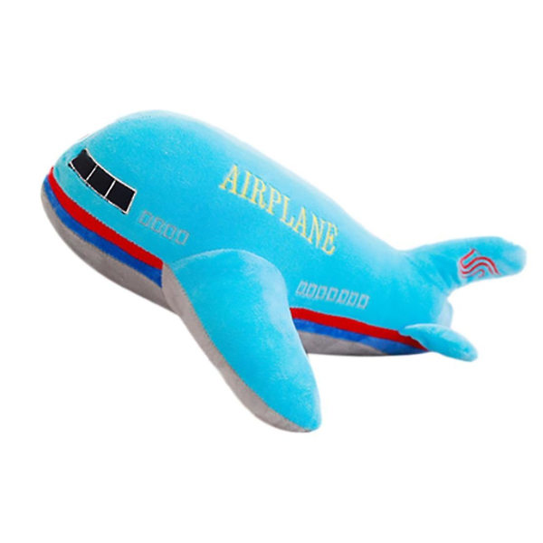 Ny 40cm Stor Simuleret Flyvemaskine Plys Legetøj Børn Sove Rygpude Blød Flyvemaskine Fyldt HJF  (FMY) blue