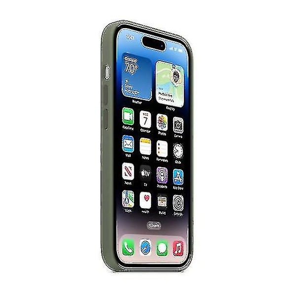 Silikon Telefon Cover Kompatibel Med Iphone 14pro - ya01  (FMY) Olive