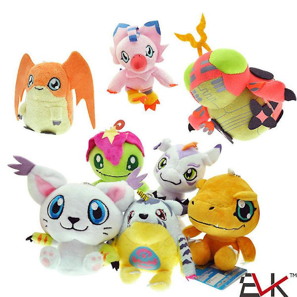 Digimon Adventure -pehmolelut, pehmeät täytetyt nuket, riipukset, lasten syntymäpäivä- ja joululahjat, 12 cm (FMY) Gomamon