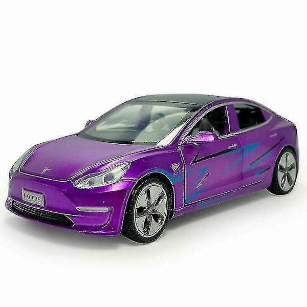 Tesla Model 3 Støbt Modelbil Legetøj (FMY) Purple
