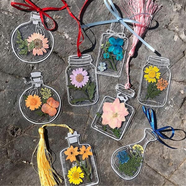 30 st Transparenta Torkade Blombokstäcken, DIY Torkade Blombokstäcken, Hemgjorda Bokstäcken, Vackra Blombokstäcken, Glasvarudekaler (FMY)