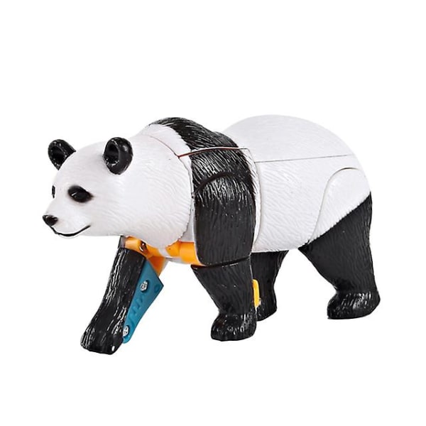 Pedagogisk Transform Djur Robot Action Figur Leksak Gåva För Barn Småbarn Djurfigurer Modell Transformation Toy (FMY) Panda