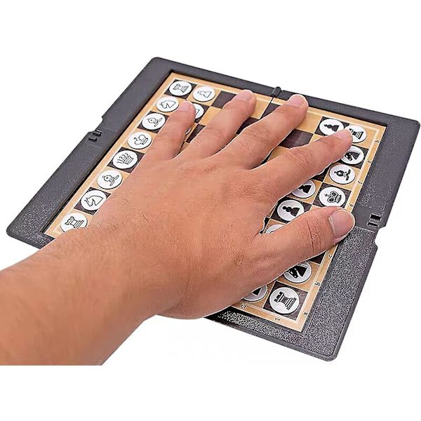 Vikbart Magnetiskt Schackset, Lmell Mini Fickformat Studentkul Schack, Lmell Plånboksutseende Present (FMYED)