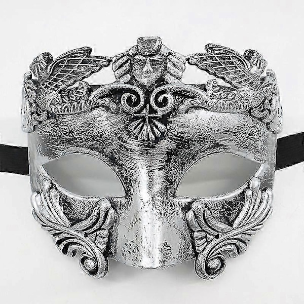Antiikin Kreikan Spartan Soturi Roomalainen naamio Miesten Venetsialainen naamio Hääpallo Naamio Mardi Gras Naamio (FMY) Silver