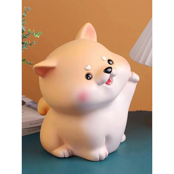 Spargris, Min Hund Spargris, Stor Shiba Inu Plast Myntspargris Sparpengar, Söt Hundpengar Spargris för Barn, Bästa Födelsedagspresent för Pojkar Gi  (FMY)