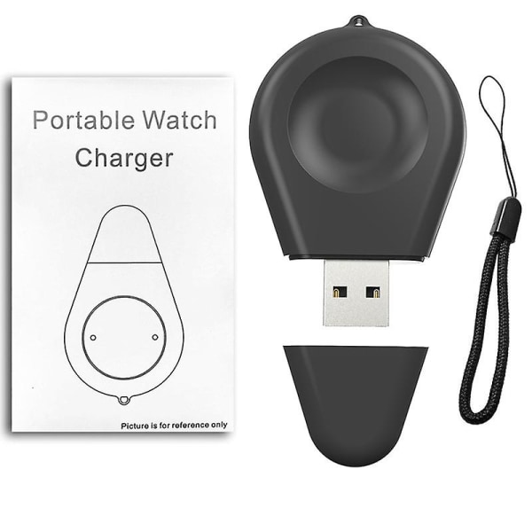 För Huawei GT4 Watch 4Pro trådlös laddare Waterdrop Shape Bärbar USB laddare (FMY) Black