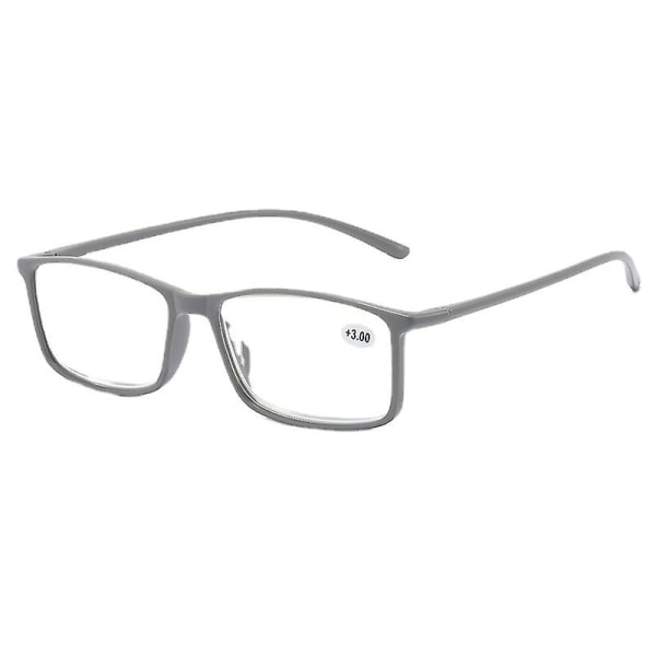 Wekity Simple Square Læsebriller Højkvalitets Reader Spring Hinge Læsebriller til mænd og kvinder (FMY)