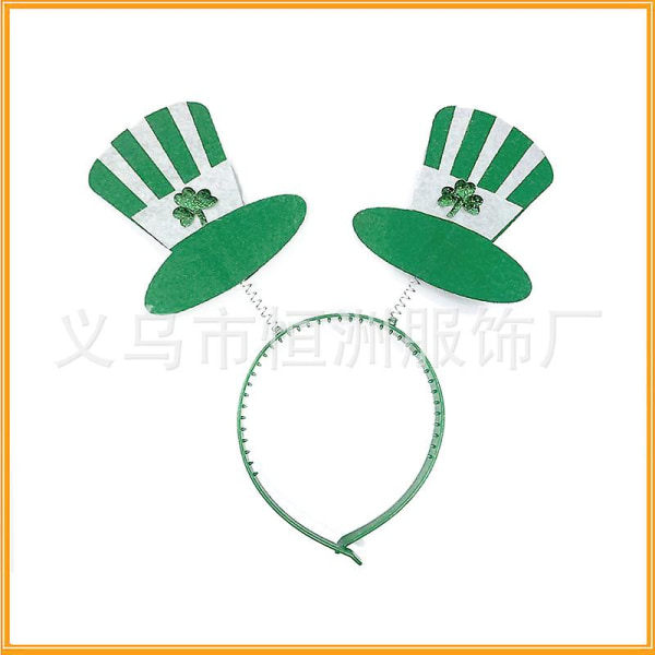 3-delt sett med St. Patricks Day Europeiske og amerikanske festivalparadekarakterer Dress Up Irish Festival Headband (irish Hat Headband),wz-270 (FMY)
