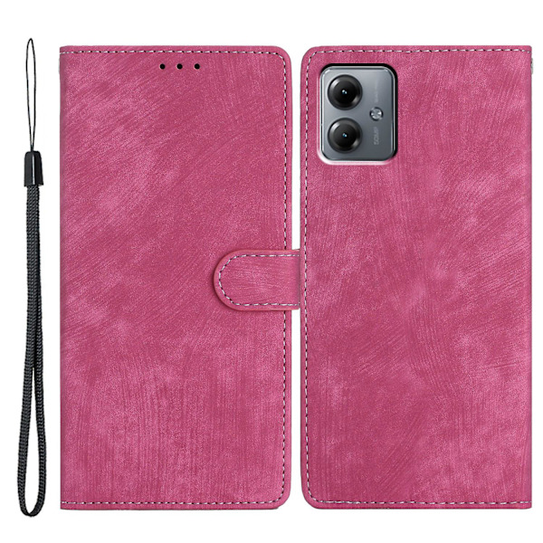 For Motorola Moto G54 5G Etui - Hudvenlig PU Læder Wallet Telefon Cover med Stativ (FMY) Rose