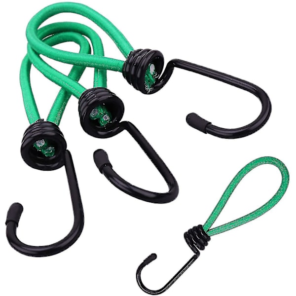 12 stk krokspenner, presenningspenner krok bungeespenner camping med krok, elastisk webbing  (FMY)