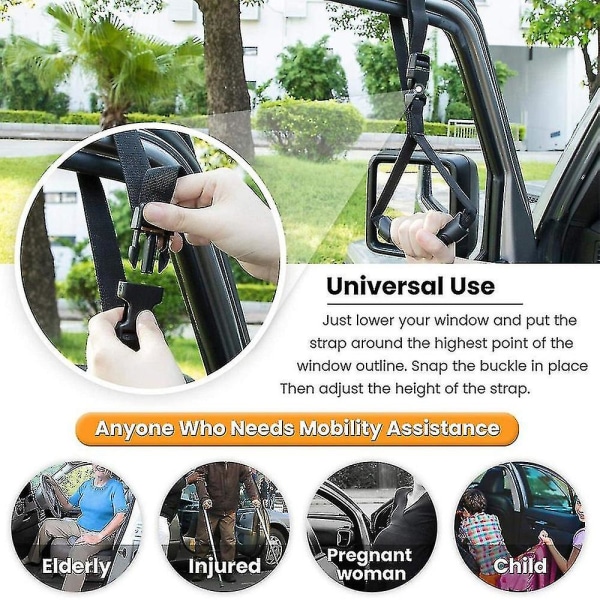 Justerbart bilhåndtag til bil Bærbart stående hjælpemiddel til køretøjsstøtte sikkerhedshåndtag (FMY)